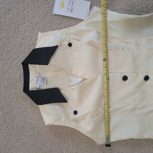 Zoda Womens Size 10 Yellow Pinup 50s  Bold Button Up Sheath Dress - Picture 5 of 12